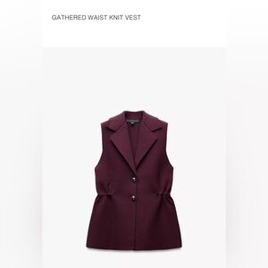 Zara gathered waist knit vest